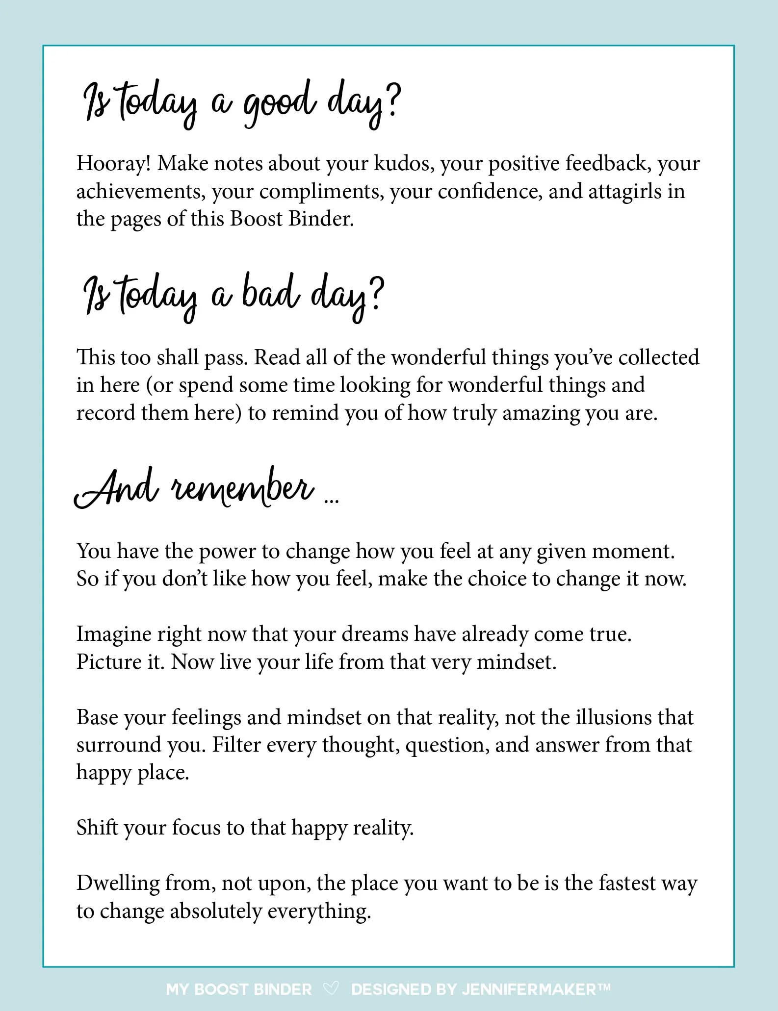 Boost Binder: Record all the good you receive to uplift you on those bad days - Image 3