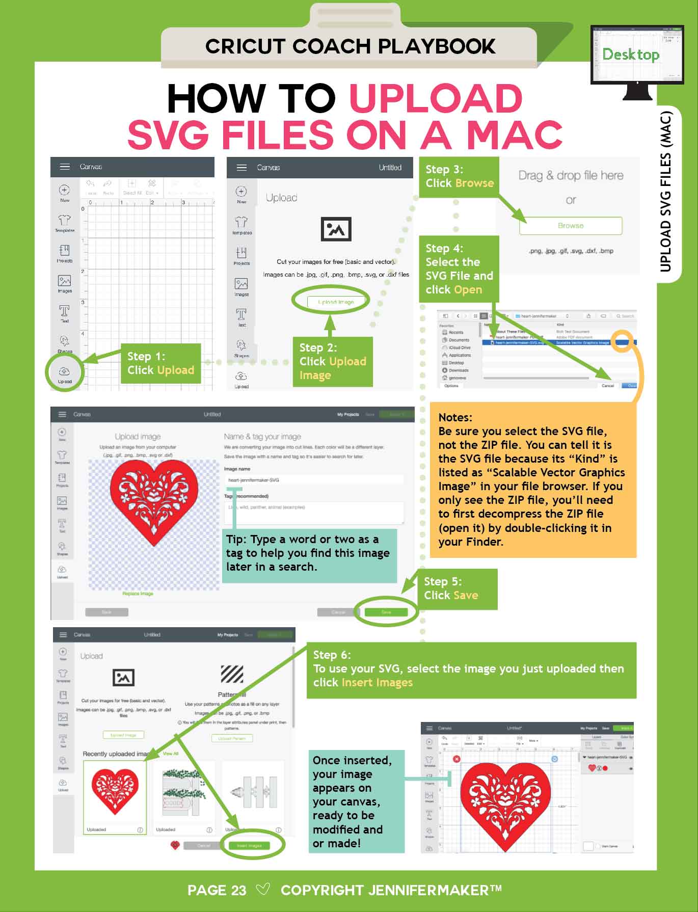 Cricut Coach Playbook: Quick and Easy One-Page Diagrams for Popular Tasks in Cricut Design Space - Digital Download - Image 4