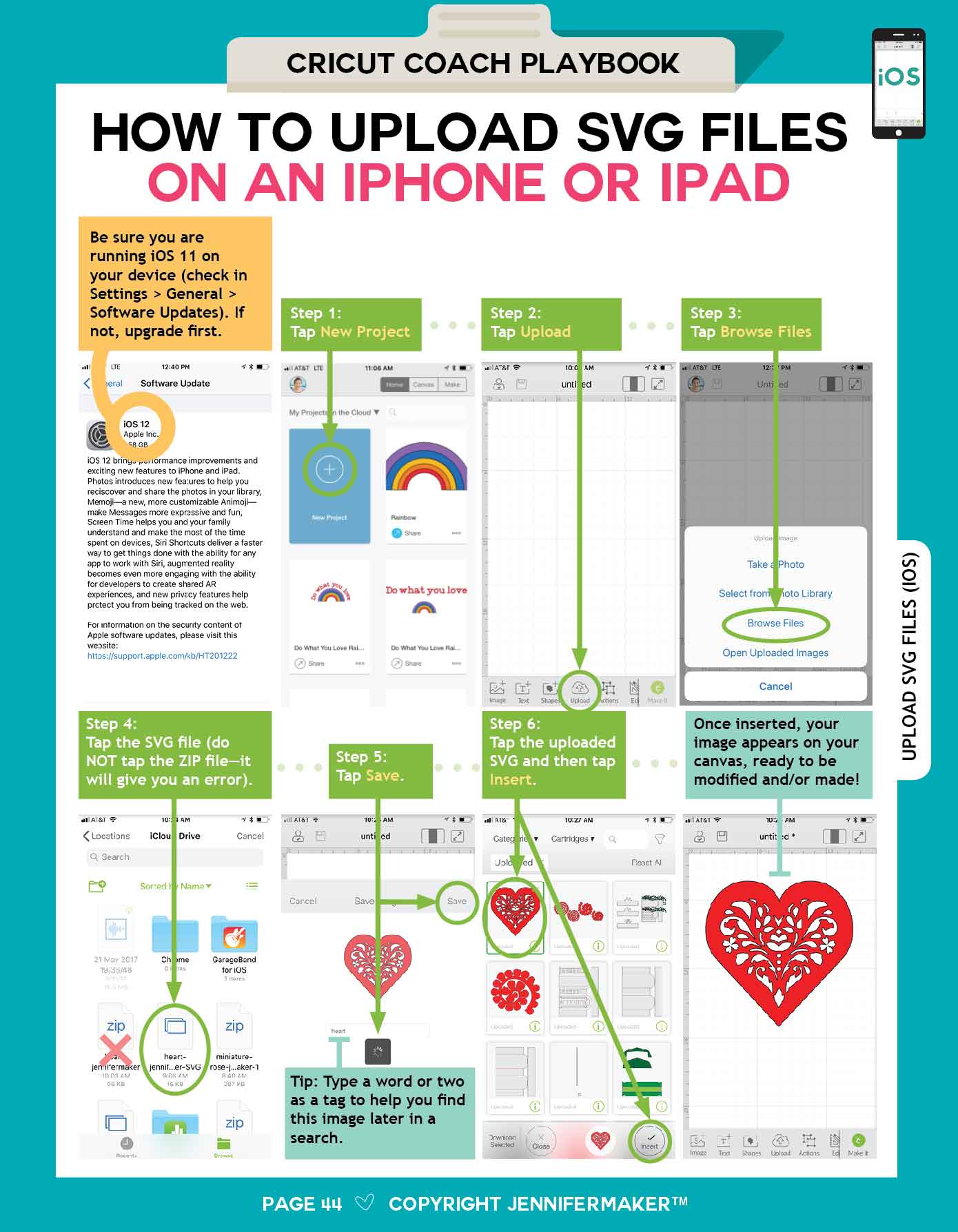 Cricut Coach Playbook: Quick and Easy One-Page Diagrams for Popular Tasks in Cricut Design Space - Digital Download - Image 5